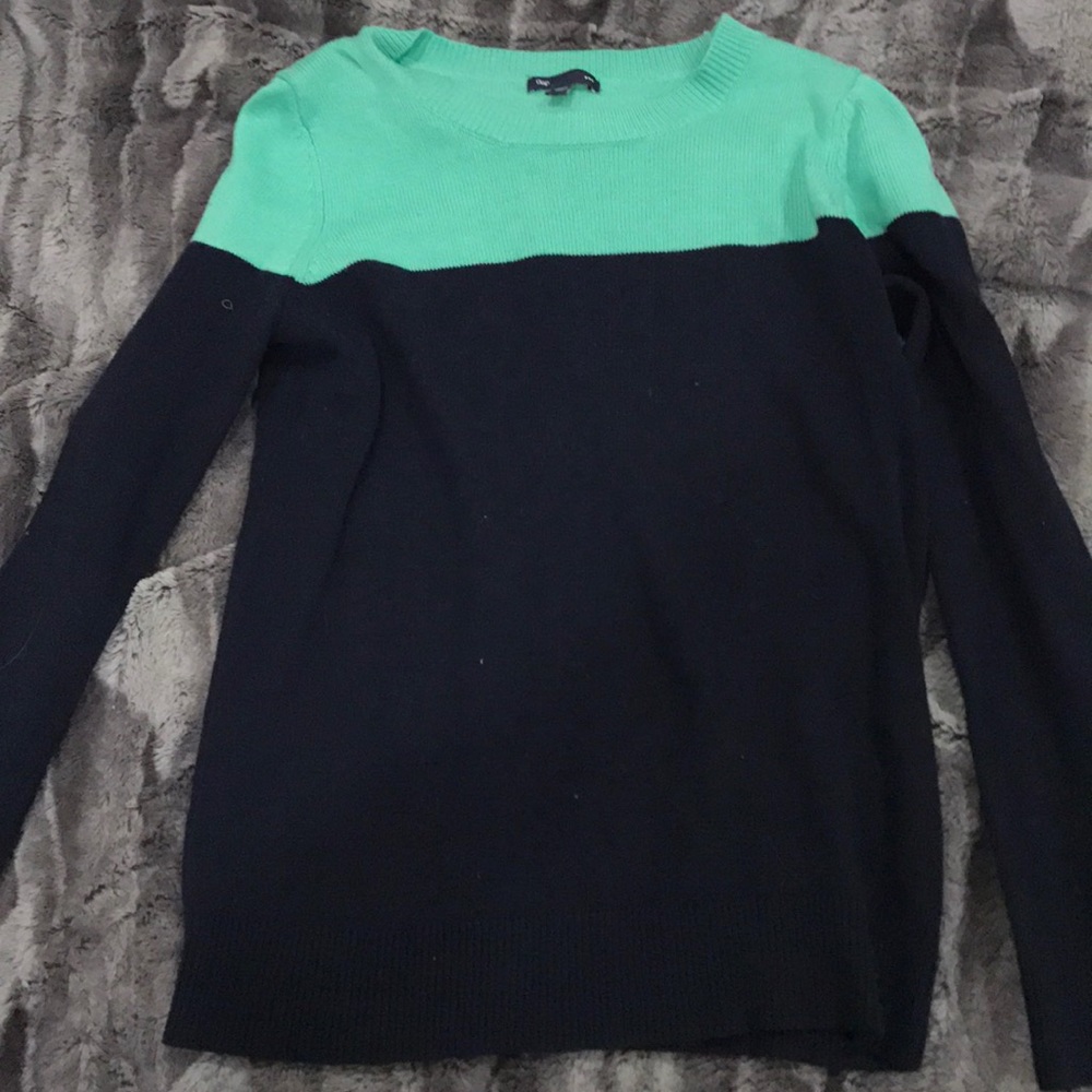 Gap scoop neck color blocking sweater